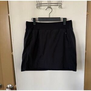 Athleta Womens 8 Black Athletic Work Out Outdoors Golf Tennis Hiking Skirt Skort